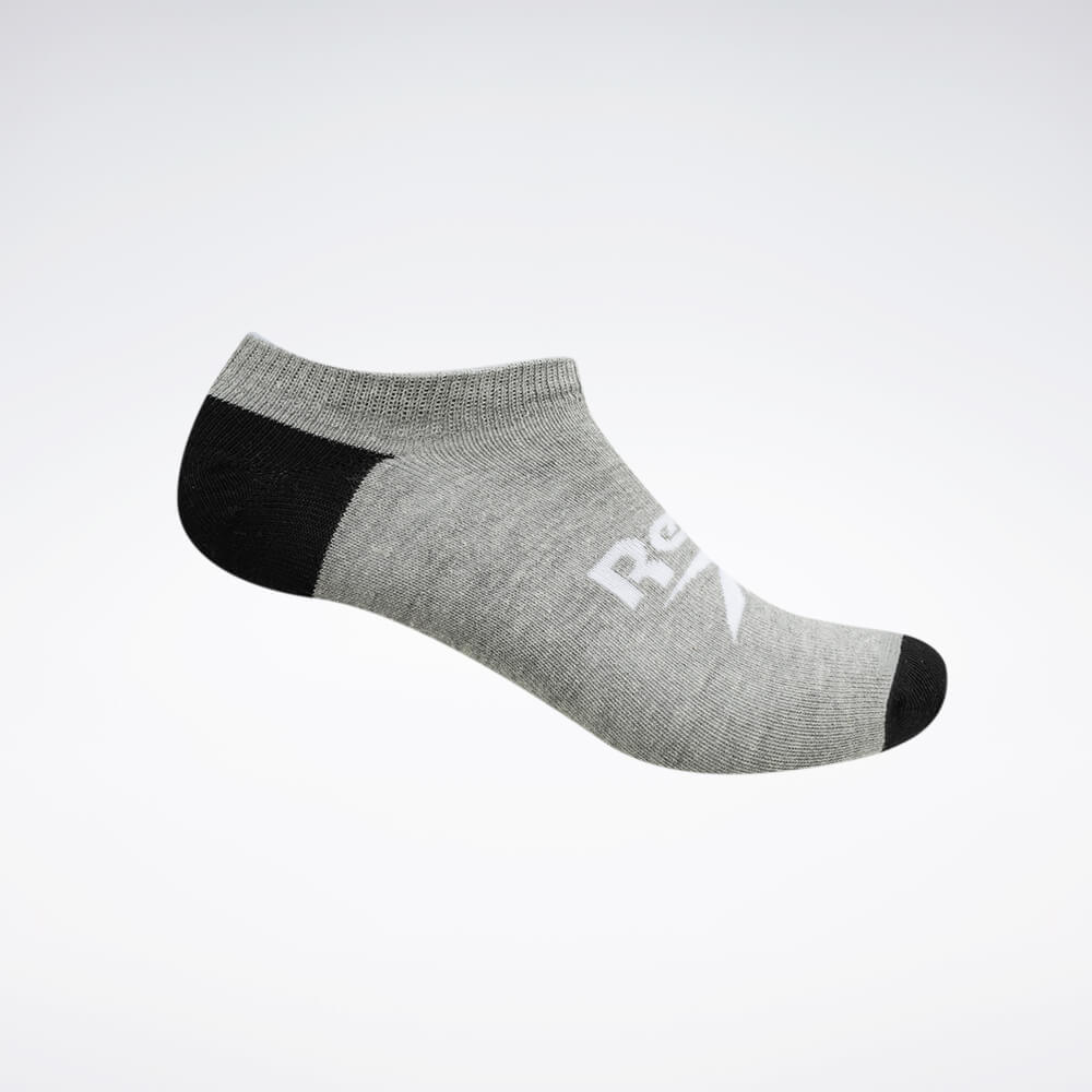 Kit 3 Meias Reebok CL 3K Invisível Malha Lisa Feminina