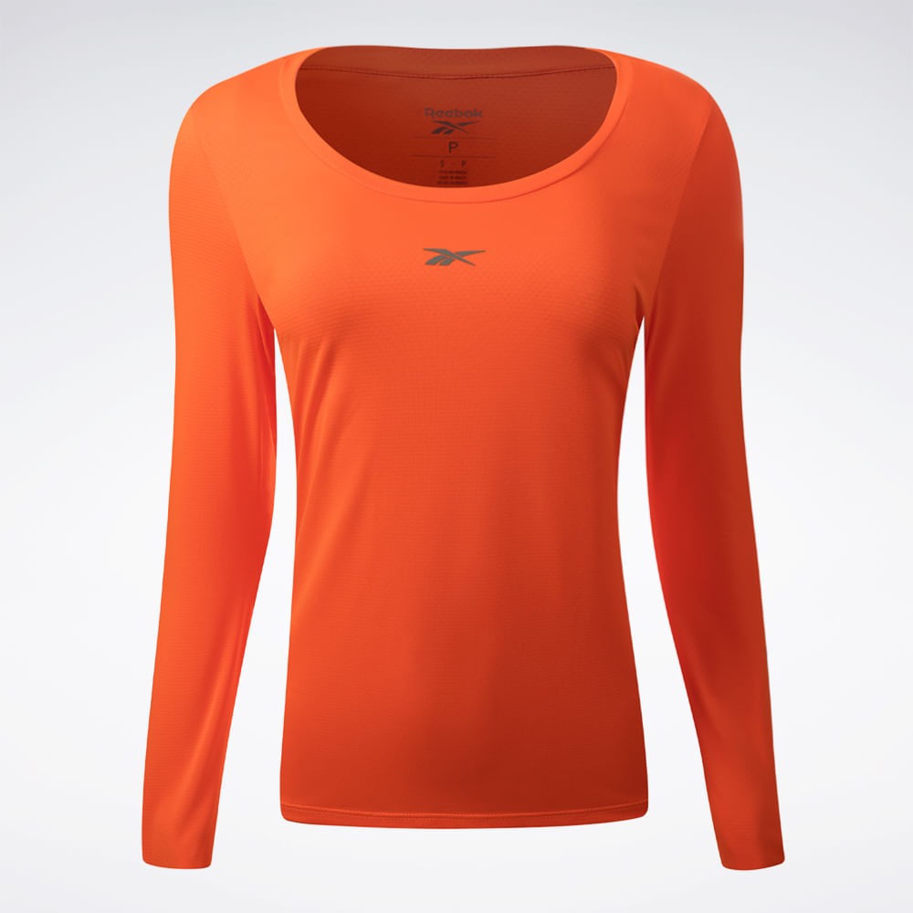 Camiseta Reebok Manga Longa Workout Feminina