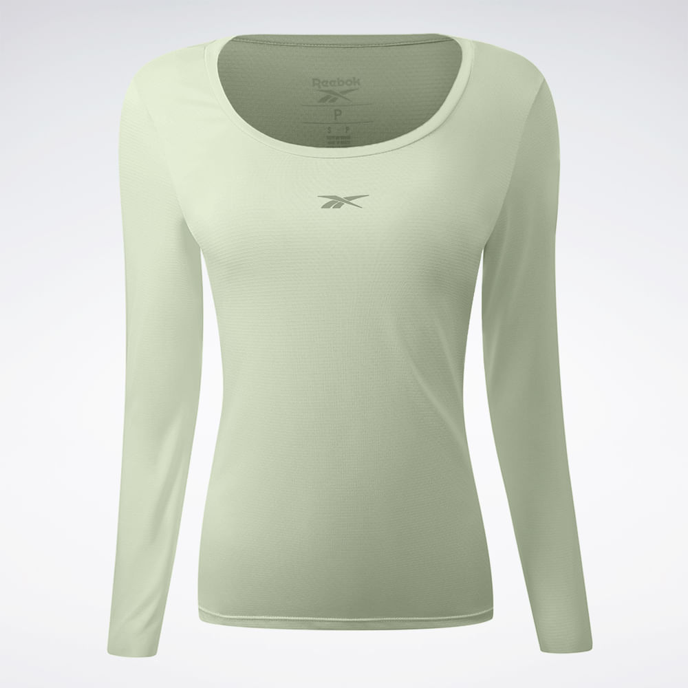 Camiseta Reebok Manga Longa Workout Feminina