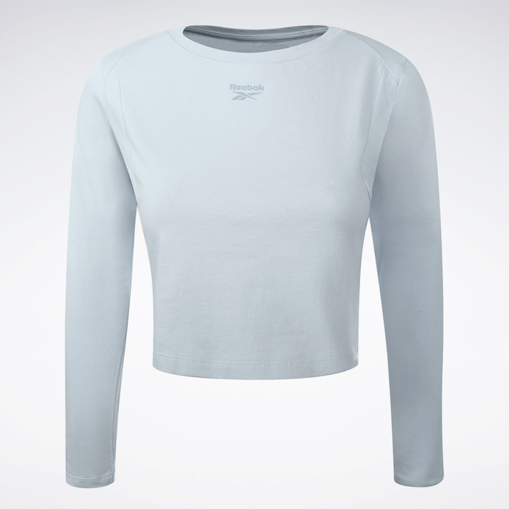 Camiseta Reebok Manga Longa Young Cropped Feminina
