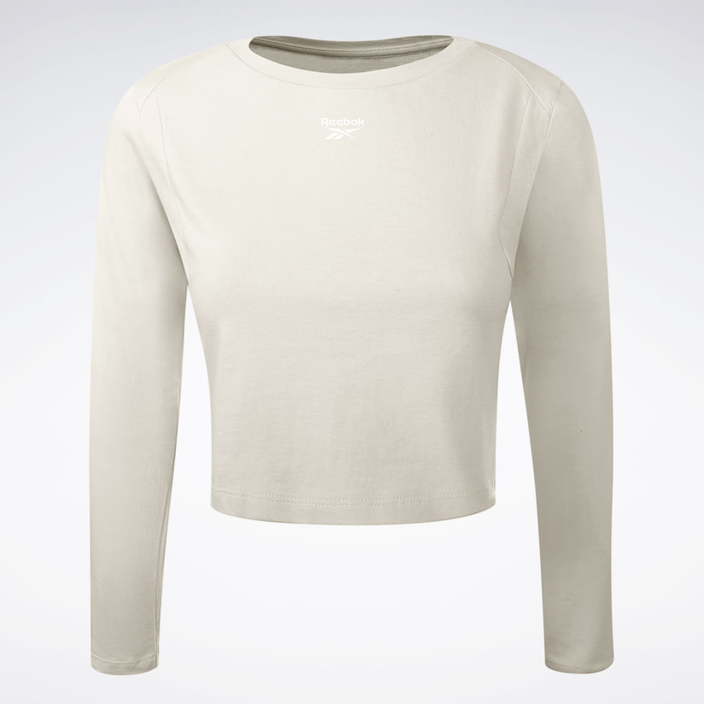 Camiseta Reebok Manga Longa Young Cropped Feminina