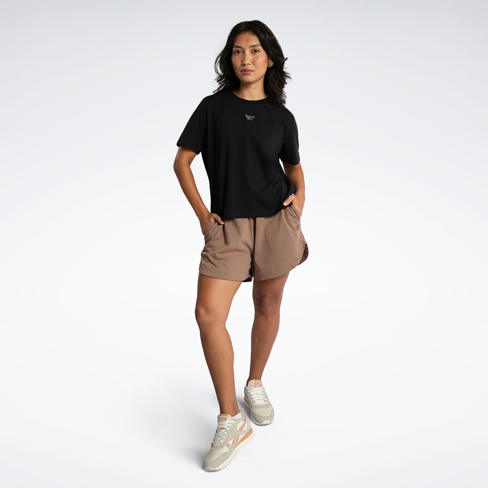Camiseta Reebok Logo Cropped Feminina