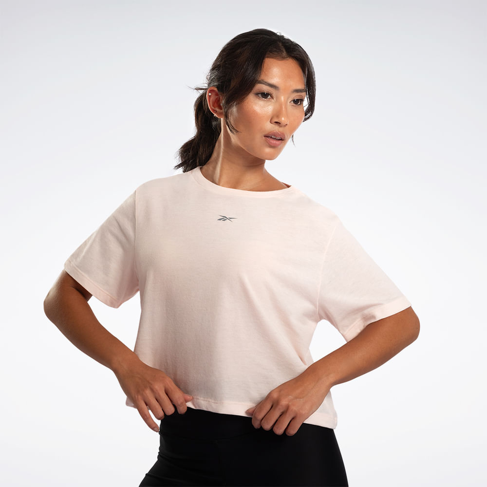 Camiseta Reebok Train Cropped Feminina