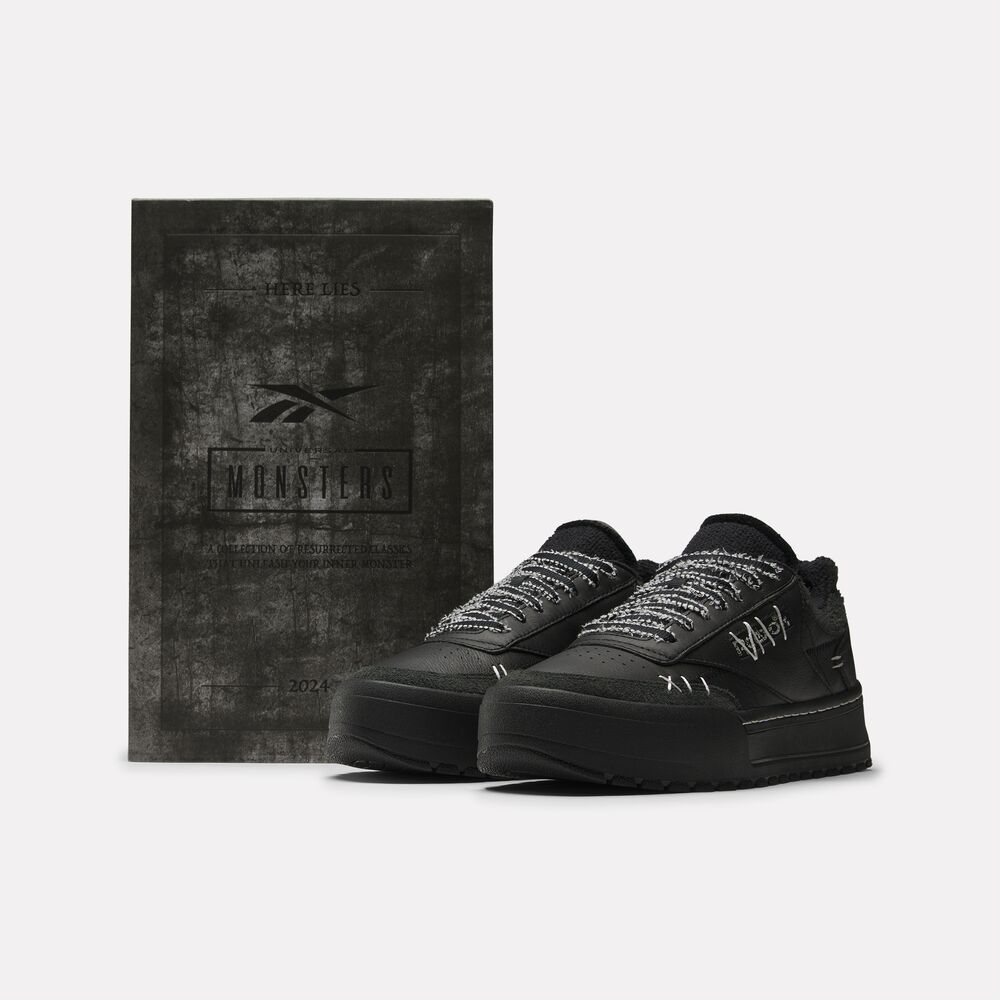 Tênis Reebok Club C Megacourt Universal Monster Noiva do Frankenstein Unissex