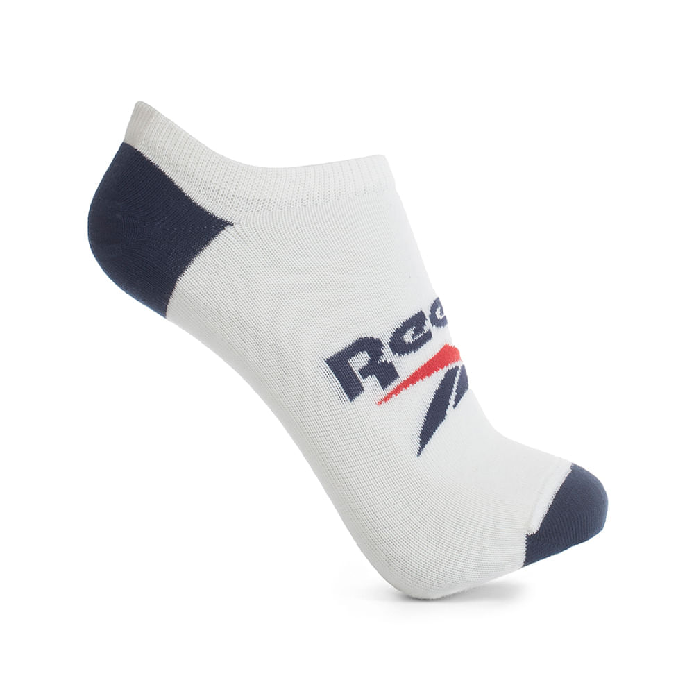 Kit 3 Meias Reebok CL 3K Invisível Malha Lisa Masculina