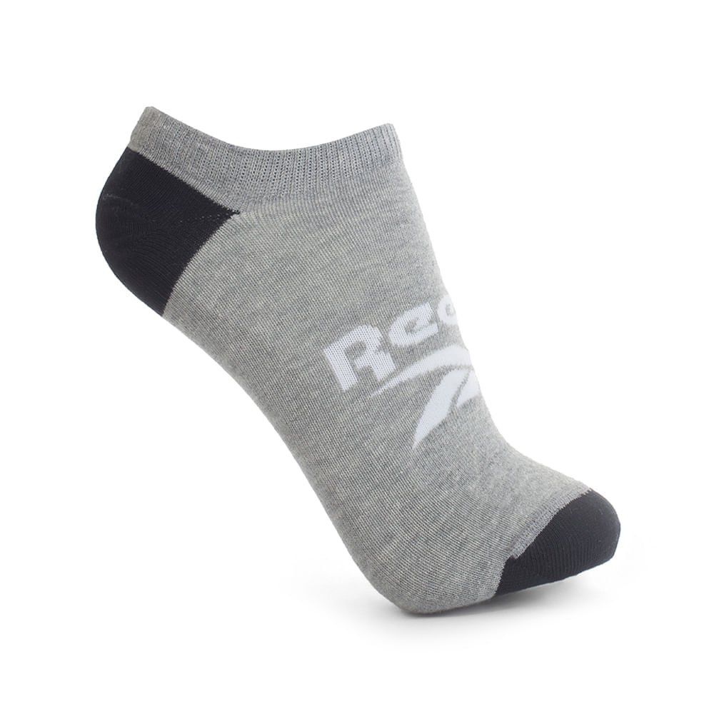 Kit 3 Meias Reebok CL 3K Invisível Malha Lisa Masculina